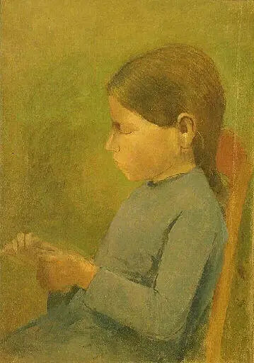 Petite fille tricotant - Odilon Redon - Alpha Reproduction