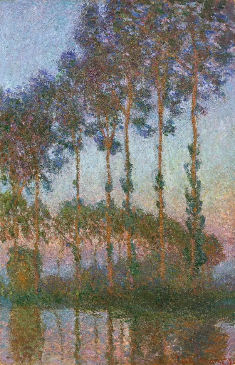 Peupliers au bord de l’Epte, crépuscule W1296 – Claude Monet