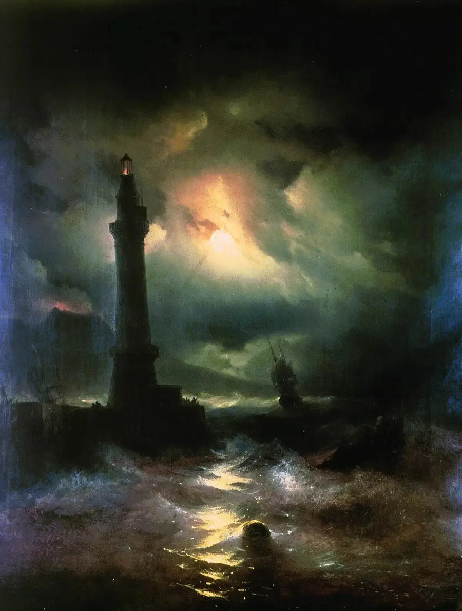 Phare napolitain. - Ivan Aïvazovski