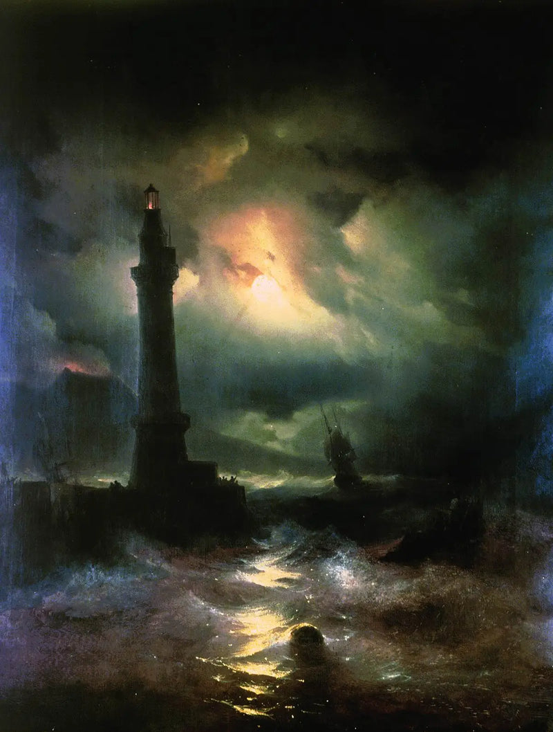 Phare napolitain. - Ivan Aïvazovski