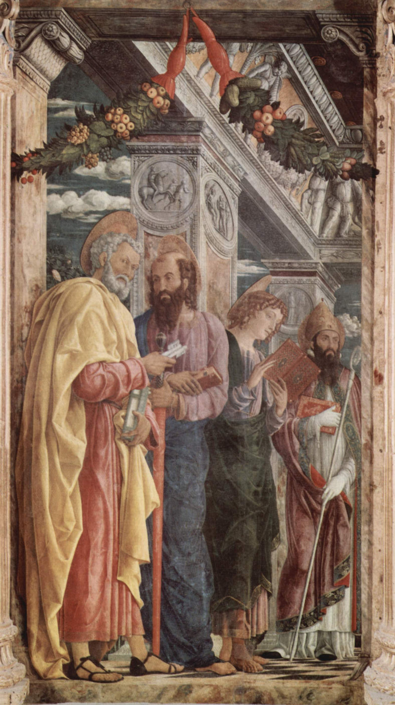 Pierre, Paul et Jean l'Apôtre avec saint Zénon - Andrea Mantegna