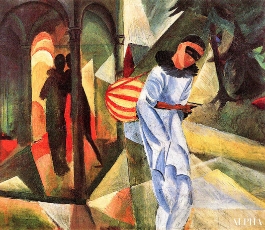 Pierrot - August Macke - Reproductions de tableaux et peintures haut de gamme