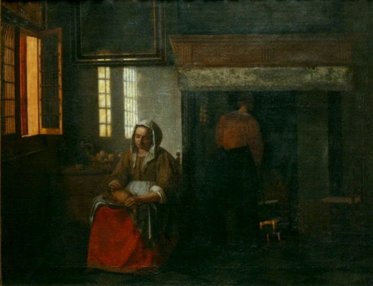 Femme plumer un canard - Pieter de Hooch