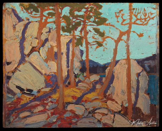 Pine Cleft Rocks - Tom Thomson - Reproductions de tableaux et peintures haut de gamme