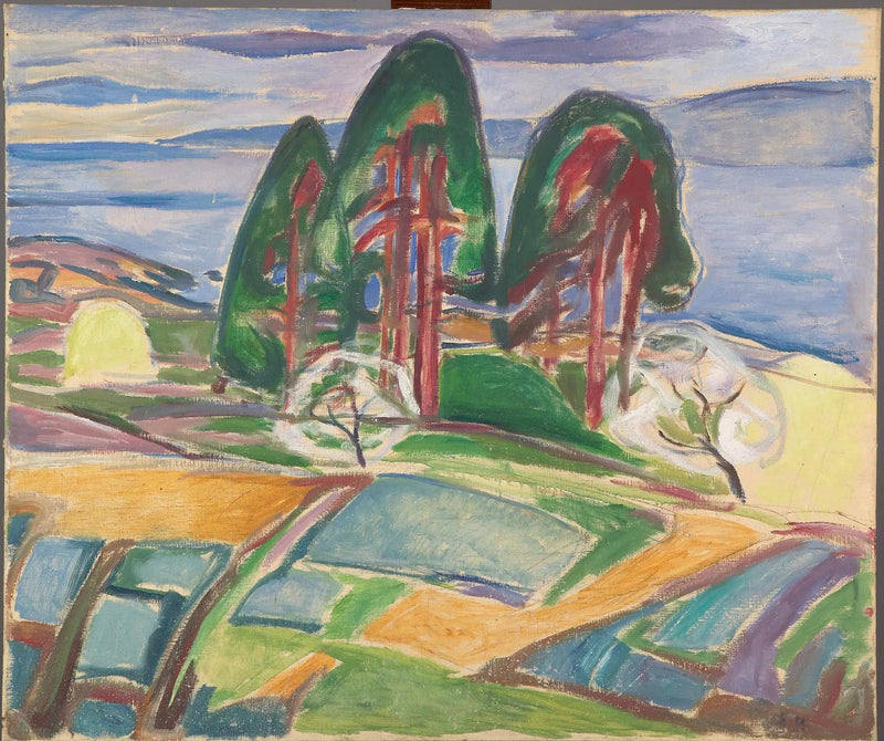 Pins et Arbres fruitiers en fleur - Edvard Munch