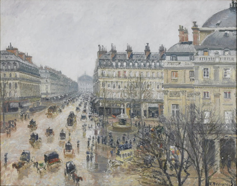 Place du Théâtre Français : effet de pluie - Camille Pissarro