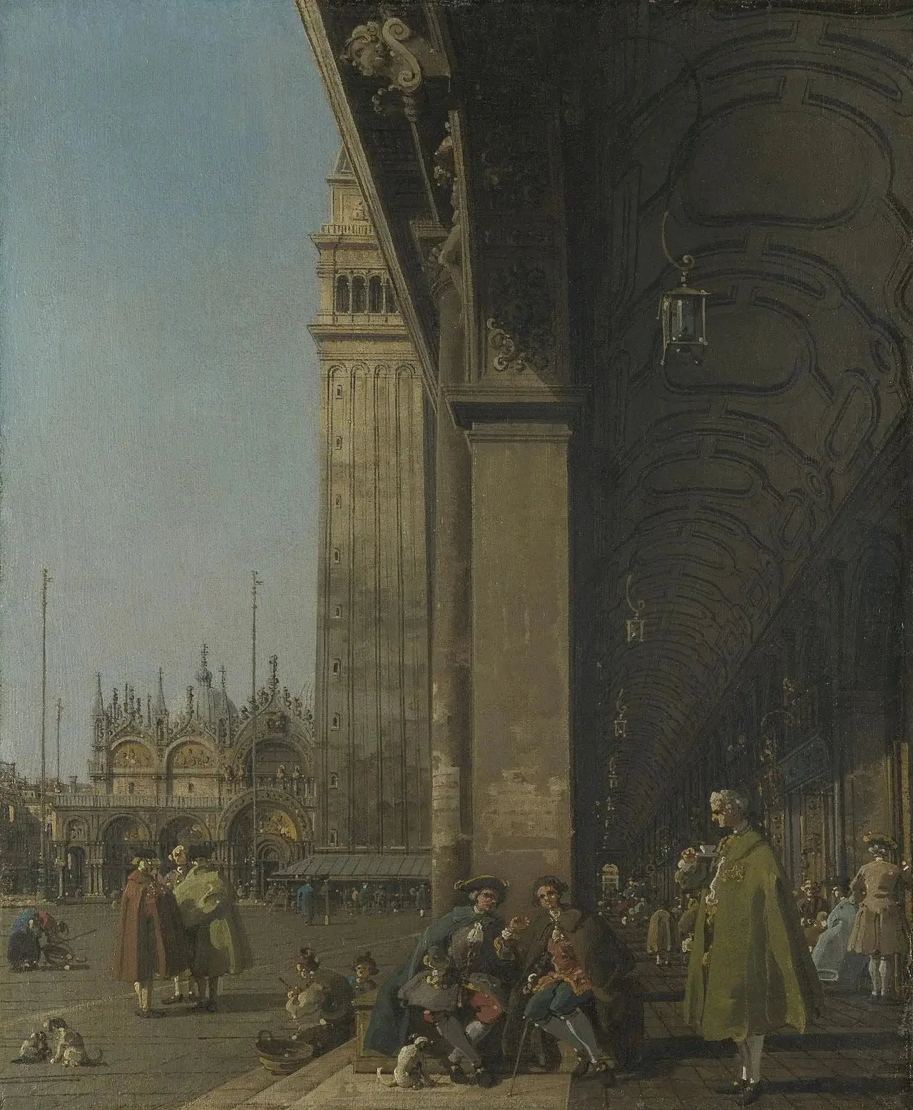 Place San Marco vers l'est vue de l'angle sud-ouest - Canaletto image 1 reproduction artisanale de tableau