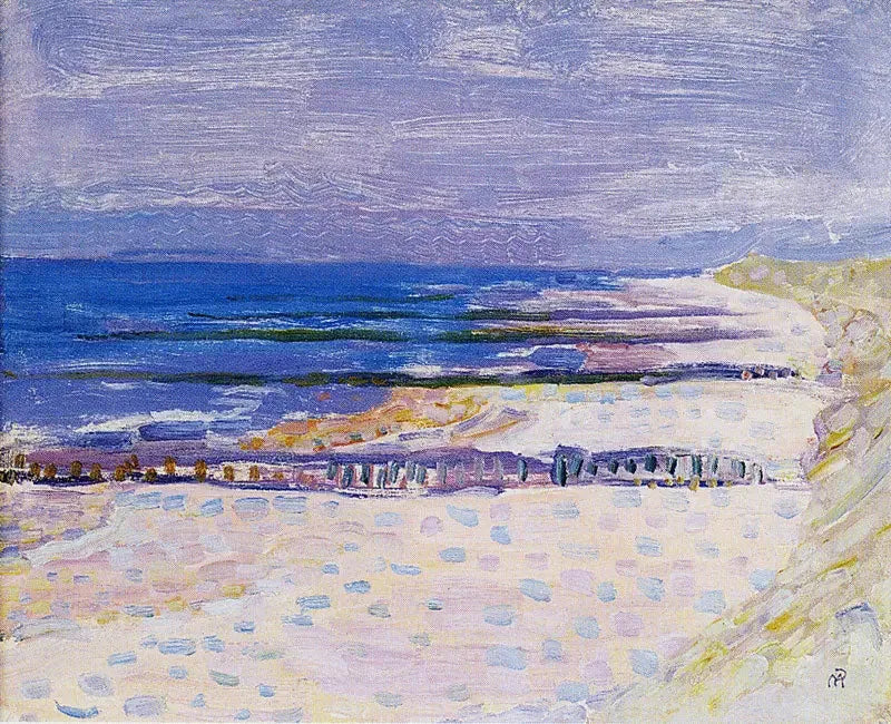 Plage à cinq jetées à Domburg - Piet Mondrian