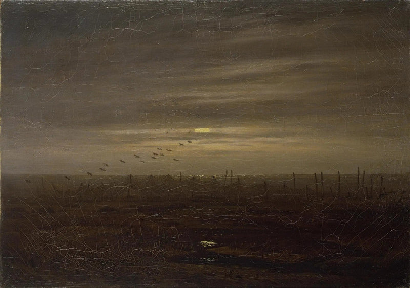 Plage avec des filets de pêche - Caspar David Friedrich
