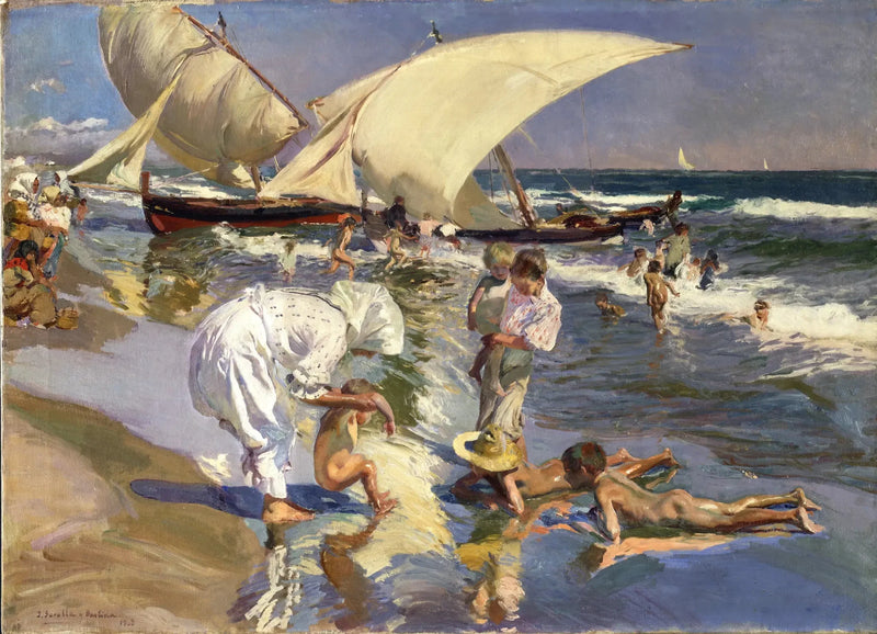 Plage de Valence à la lumière du matin - Joaquín Sorolla