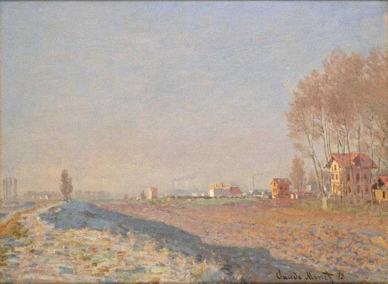 La Plaine de Colombes, gelée blanche W256 – Claude Monet