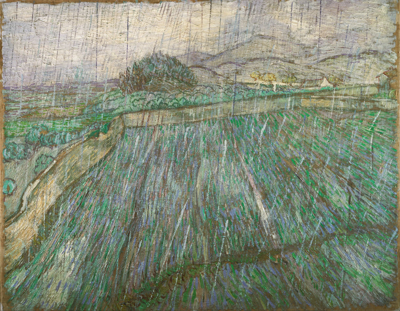 Pluie : champ de blé, F650 – Vincent van Gogh