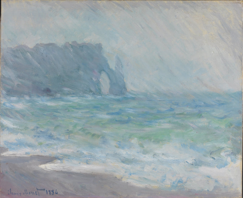 Pluie à Étretat W1044 – Claude Monet