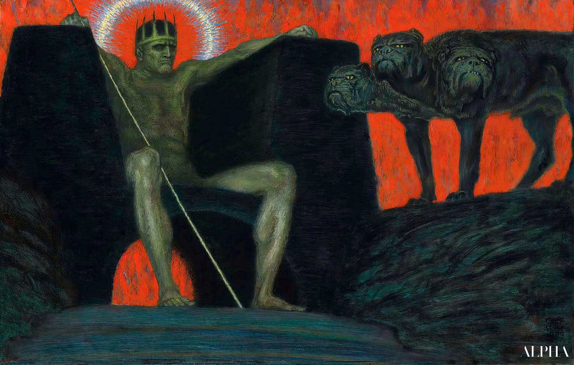 Reproduction du tableau « Pluton - Franz von stuck » par Alpha Reproduction en peinture à l’huile