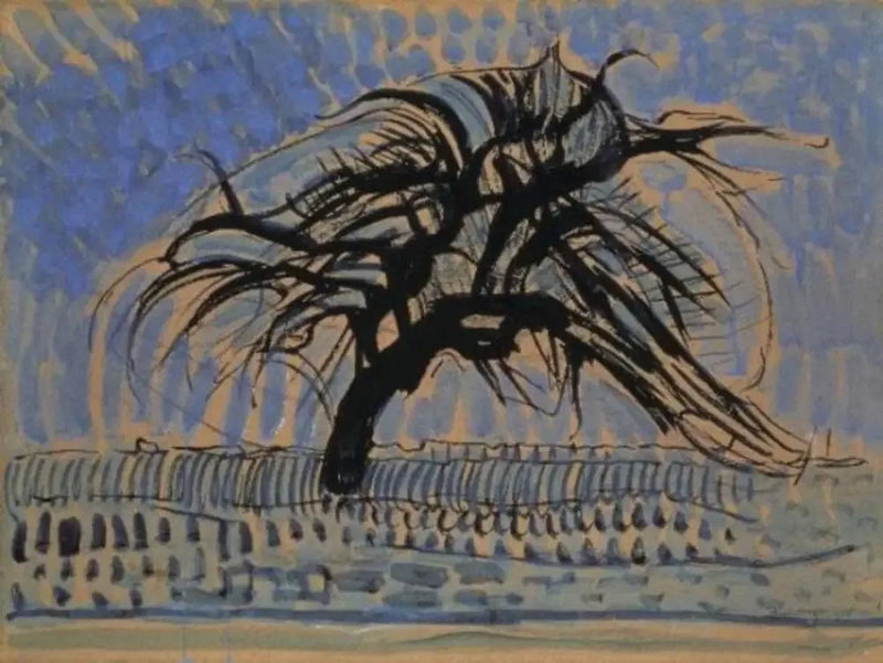 Pommier en bleu - Piet Mondrian