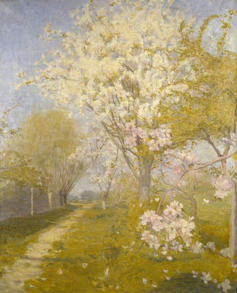 Pommiers en fleurs à Dennemont - Charles Conder