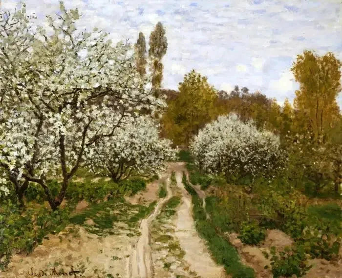 Pommiers en fleurs W201 – Claude Monet