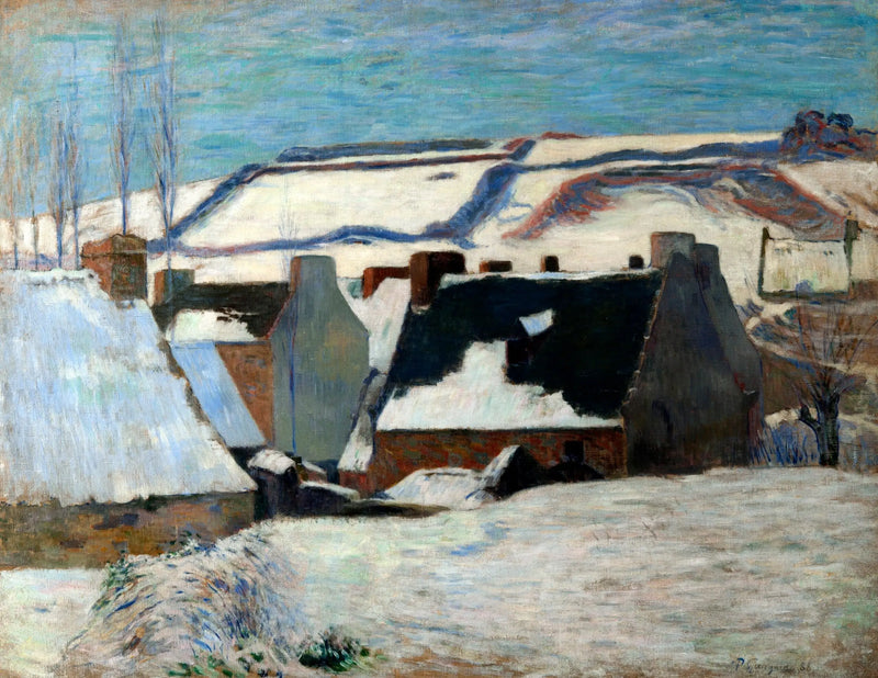 Pont-Aven sous la neige - Paul Gauguin