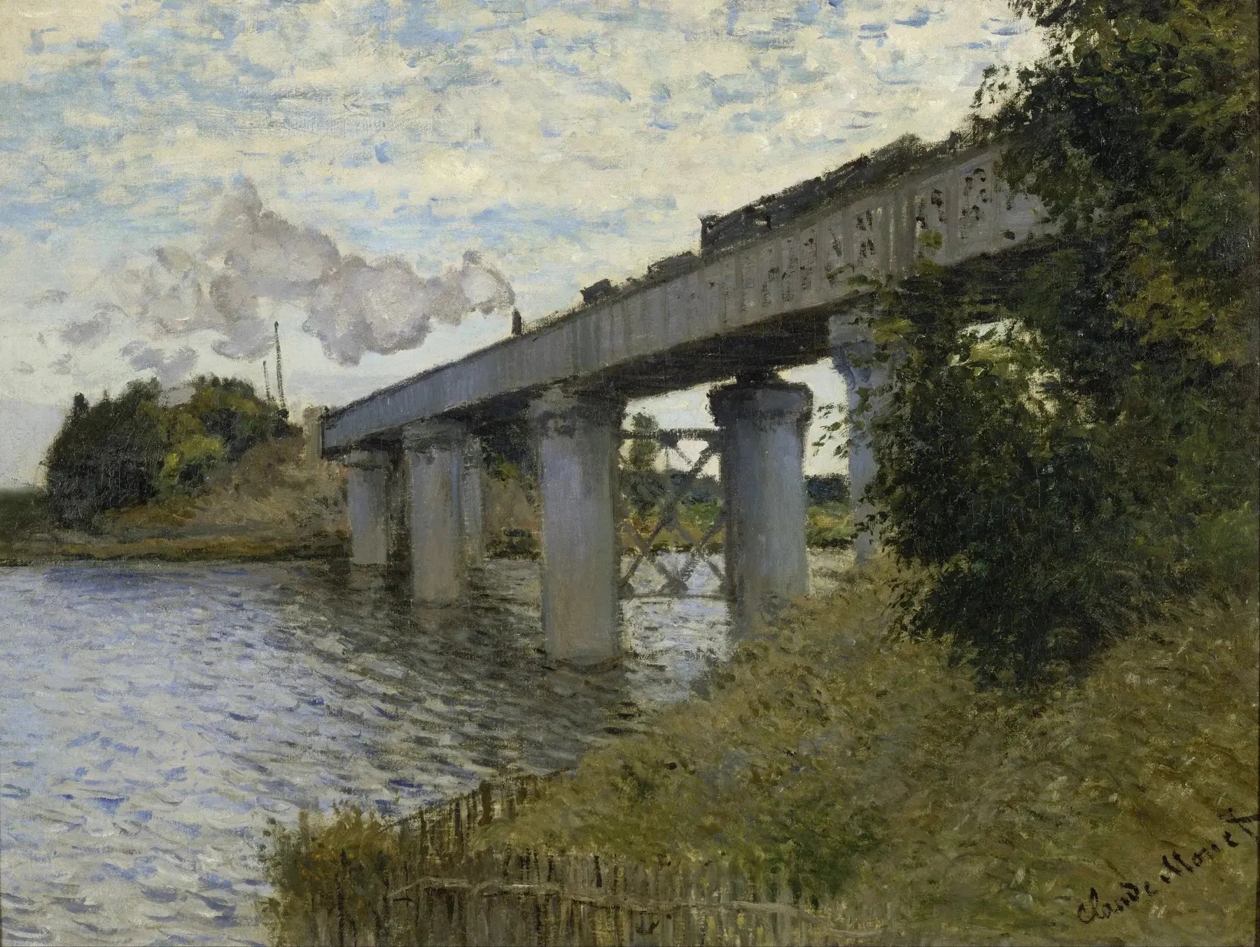Le Pont du chemin de fer à Argenteuil W319 par Claude Monet, 1873-1874, musée d’Orsay