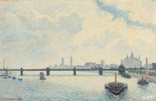 Pont de Charing Cross - Camille Pissarro - Reproductions de tableaux et peintures haut de gamme