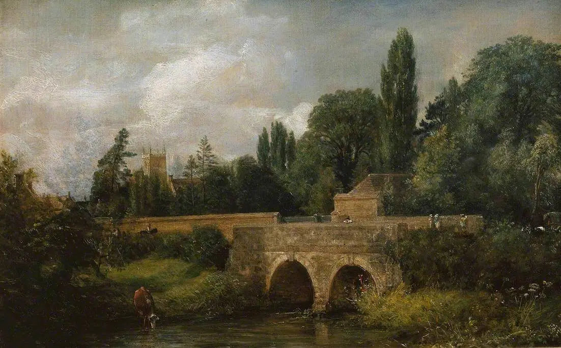Pont de Gillingham, Dorset - John Constable image 1 reproduction de peinture à l’huile