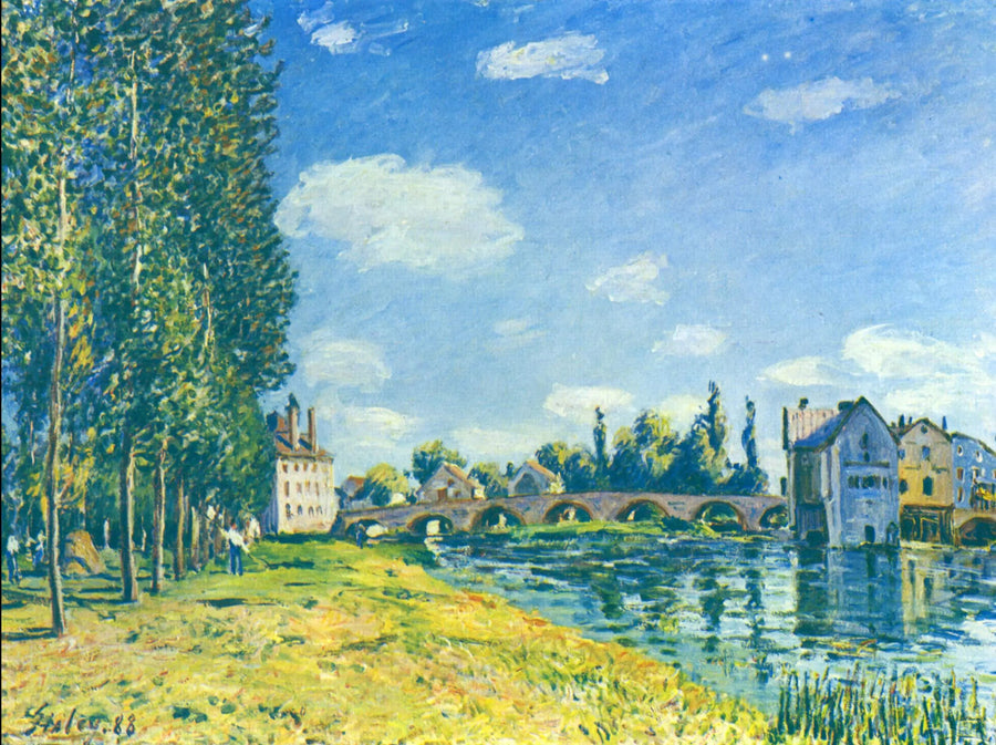Pont et Moulin de Moret en été - Alfred Sisley