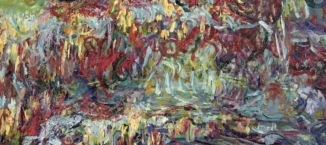 Détail de l’arche sombre et des fleurs verticales du Pont japonais Marmottan 5106