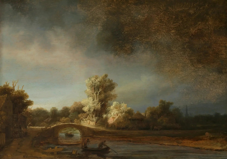 Paysage avec un pont de pierre – Rembrandt