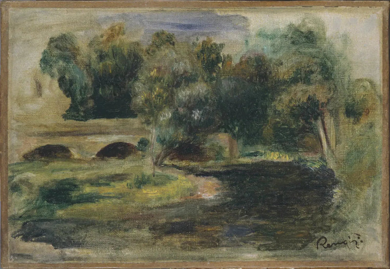 Pont sur une rivière - Pierre-Auguste Renoir