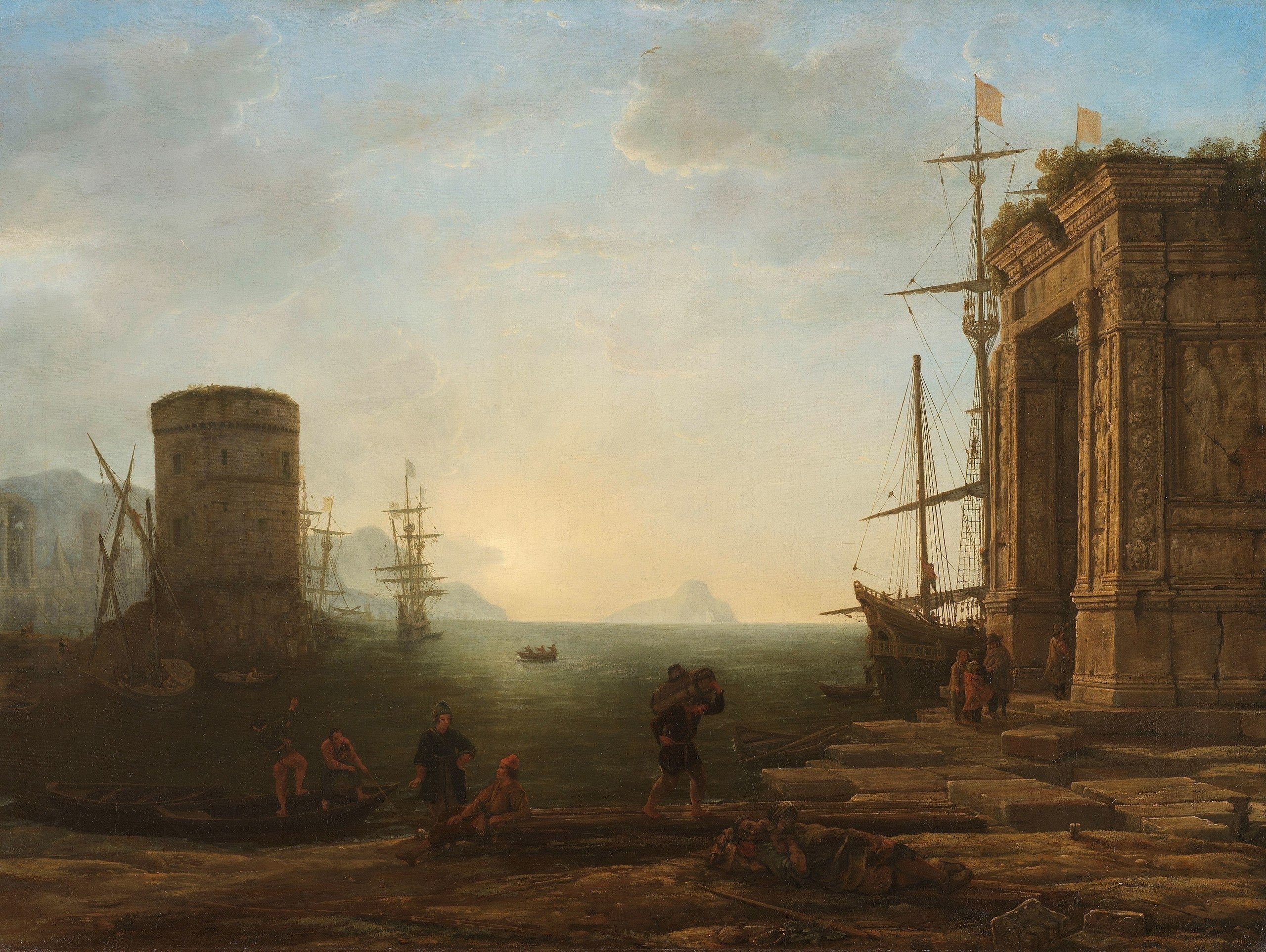 Port au lever du soleil - Claude Lorrain