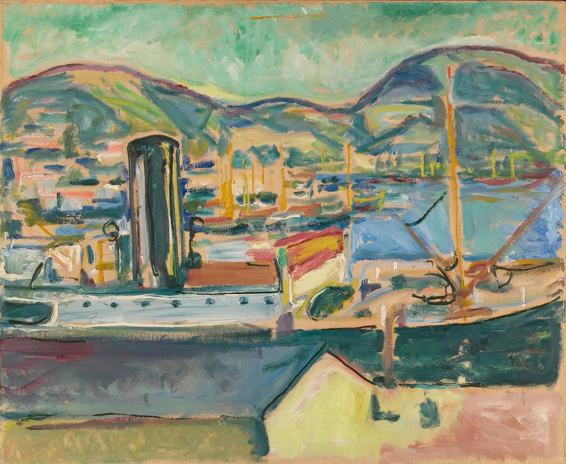 Reproduction du tableau « port de Bergen - Edvard Munch » par Alpha Reproduction en peinture à l’huile