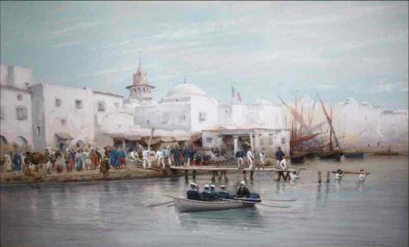 Port de Bizerte - Édouard Detaille image 1 reproduction d’œuvre d’art à l’huile