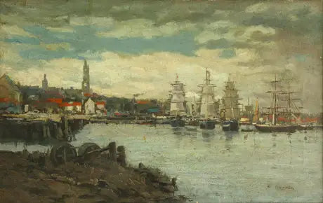 Port maritime - Eugène Boudin image 1 copie de tableau peinte à la main