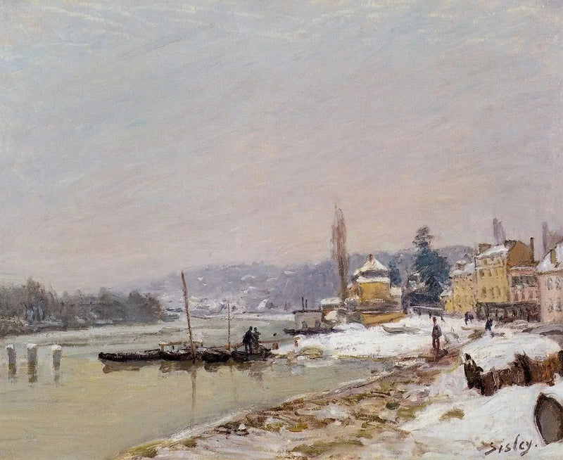Port-Marly sous la neige - Alfred Sisley