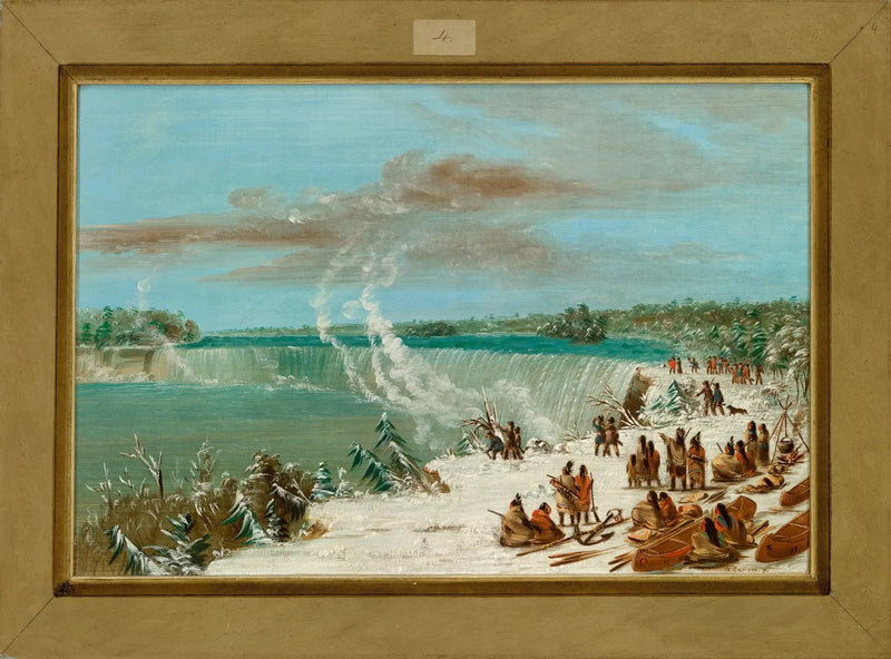 Portage autour des chutes du Niagara à Table Rock - George Catlin