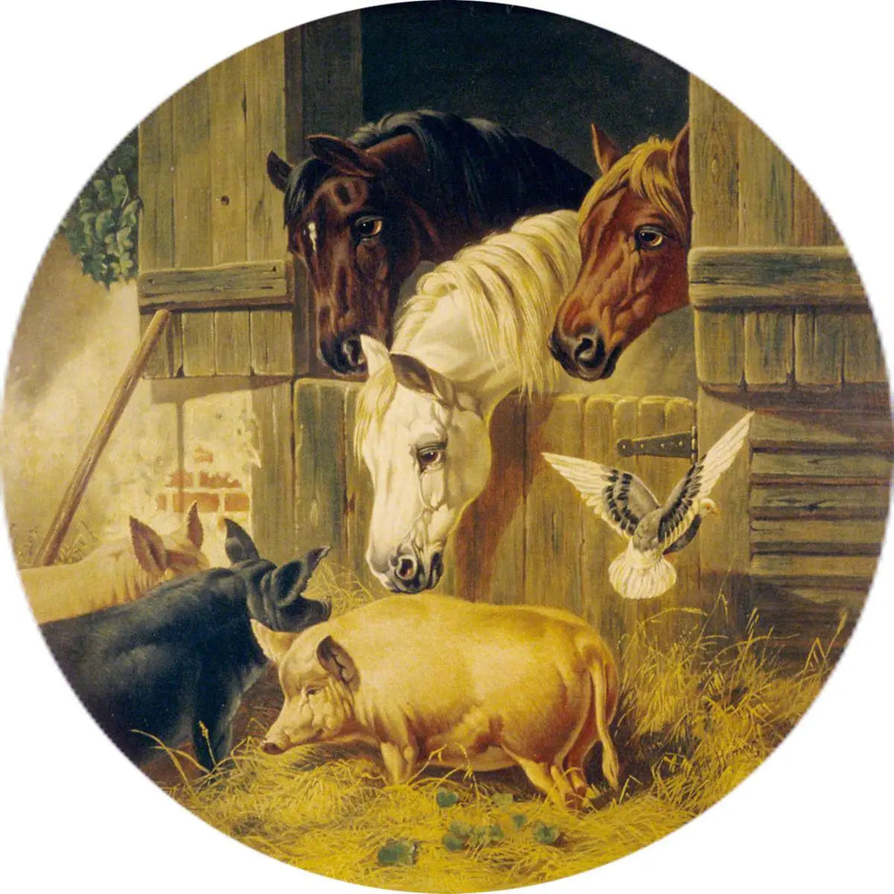 Porte d'écurie - John Frederick Herring, Sr. image 1 copie peinte à la main à l’huile