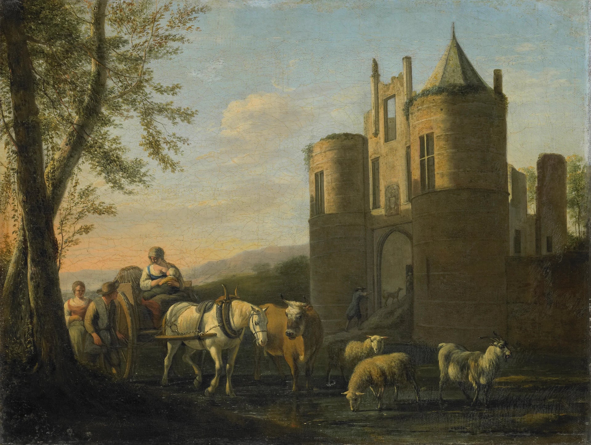 La porte d'entrée du château d'Egmond - Gerrit Berckheyde
