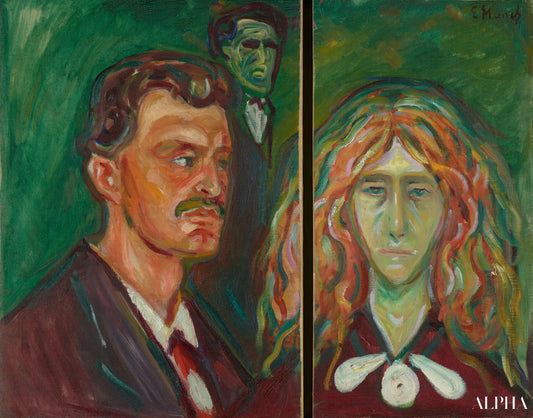 Portrait caricatural de Tulla Larsen - Edvard Munch - Reproductions de tableaux et peintures haut de gamme