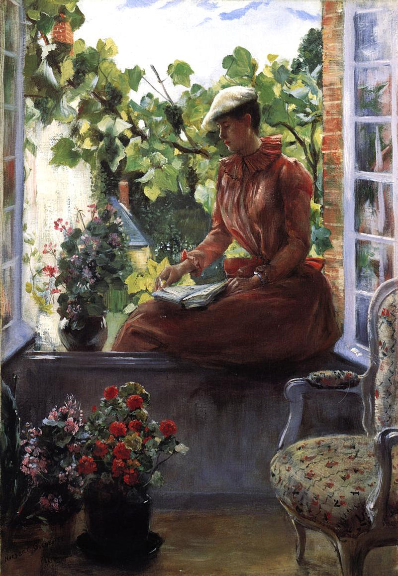 Portrait d'Anna Gœneutte portant un béret - Norbert Gœneutte