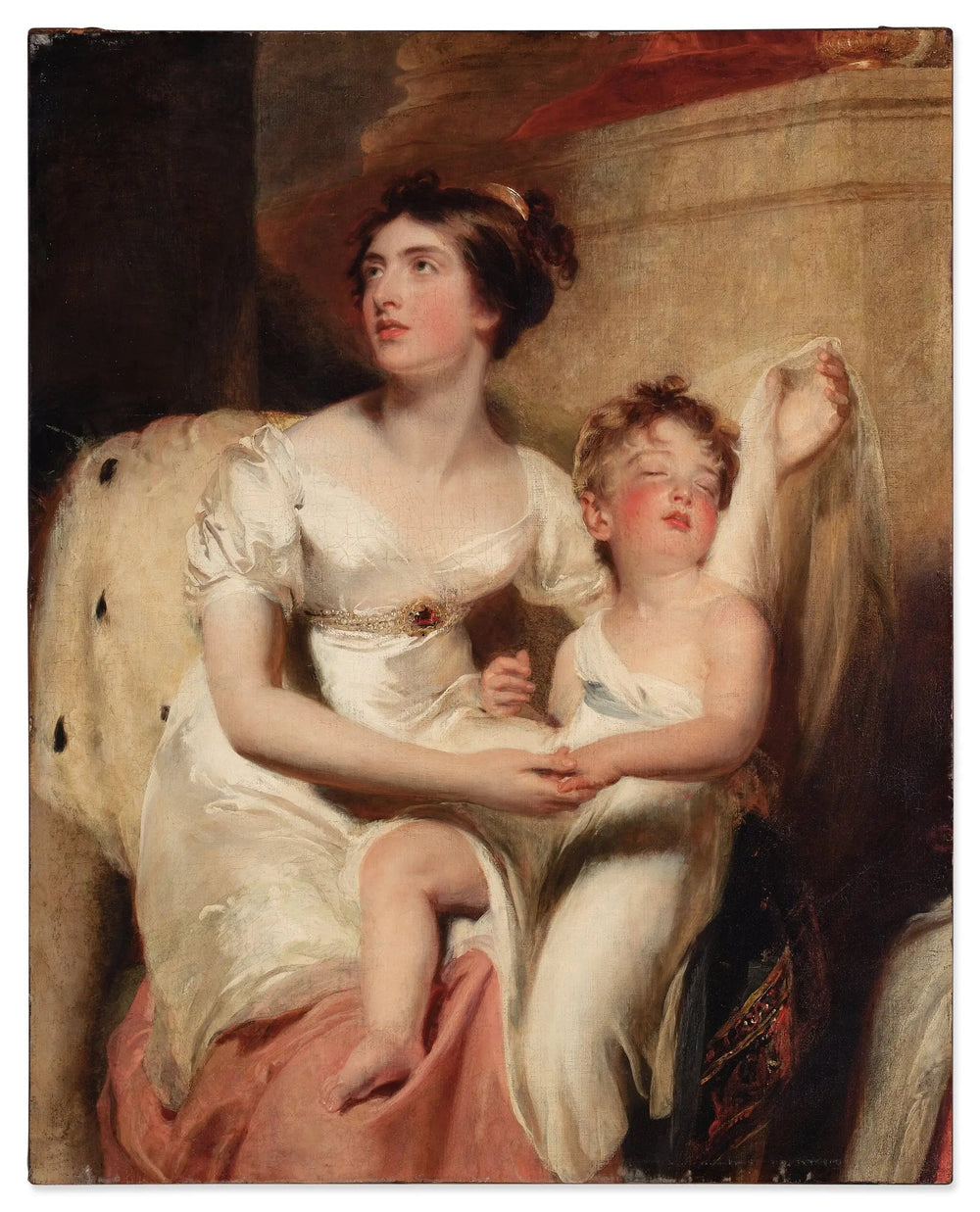 Portrait d'Anne, comtesse de Charlemont et de son fils James - Thomas Lawrence image 1 reproduction de peinture à l’huile
