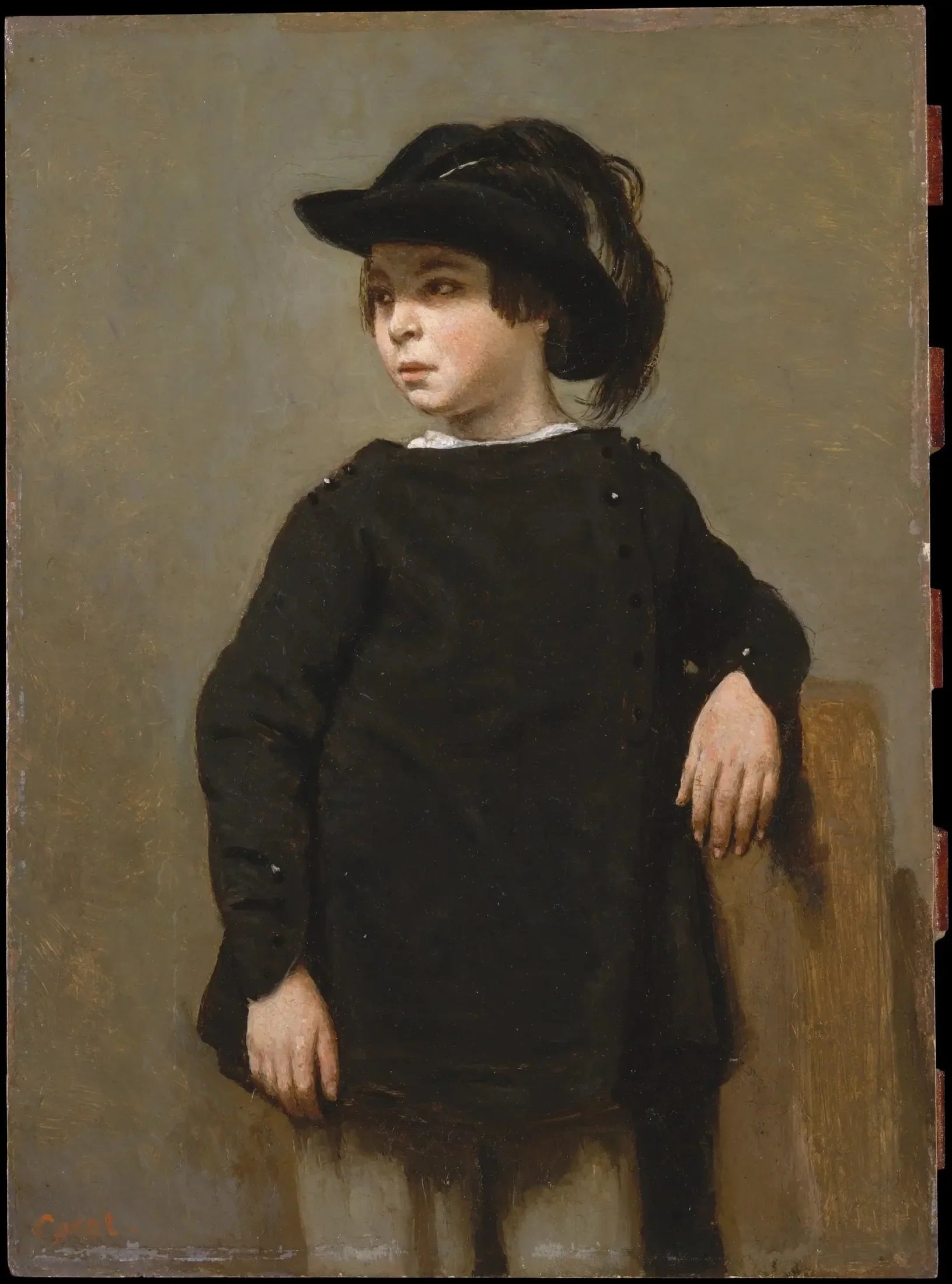 Portrait d'enfant - Jean-Baptiste Camille Corot image 1 reproduction de peinture à l’huile