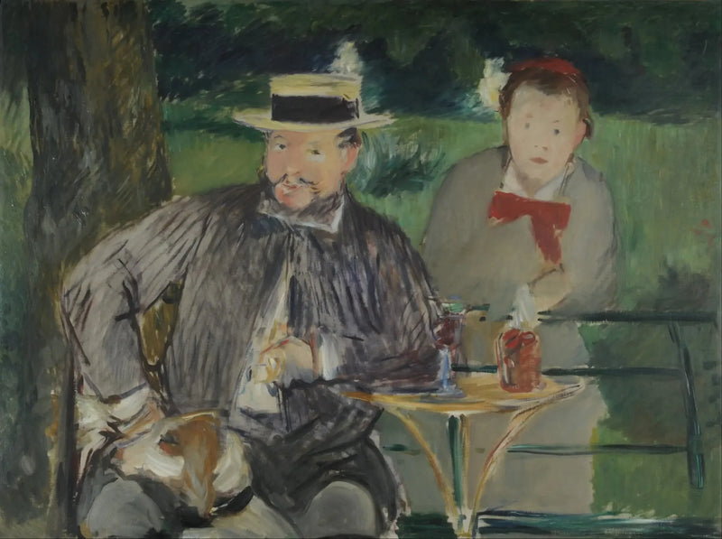 Portrait d'Ernest Hoschede et sa fille Marthe - Édouard Manet