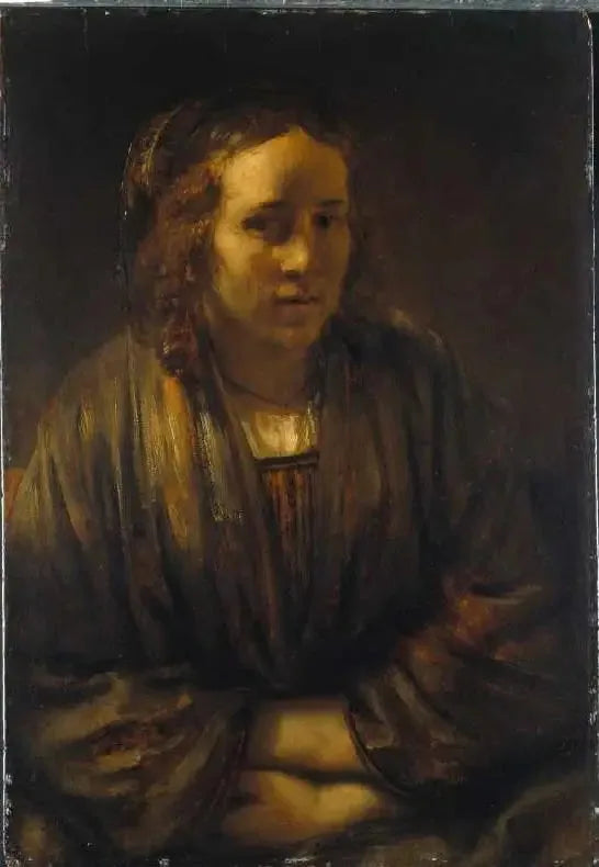Portrait d'Hendrickje Stoffels dans un emballage en soie - Rembrandt