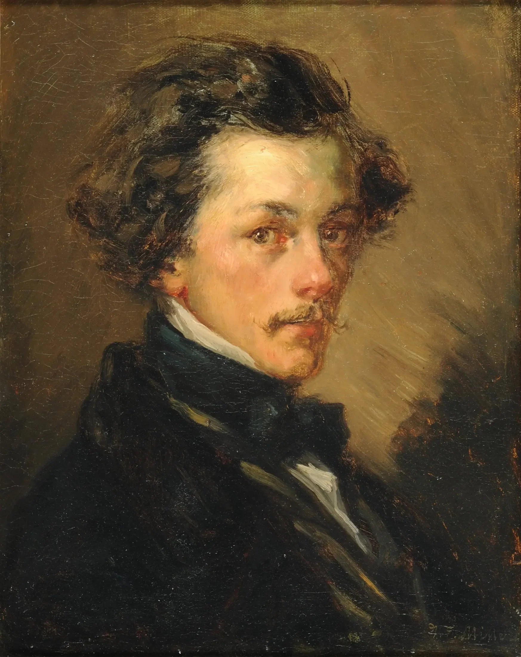 Portrait d'homme anonyme - Jean-François Millet image 1 copie de tableau peinte à la main