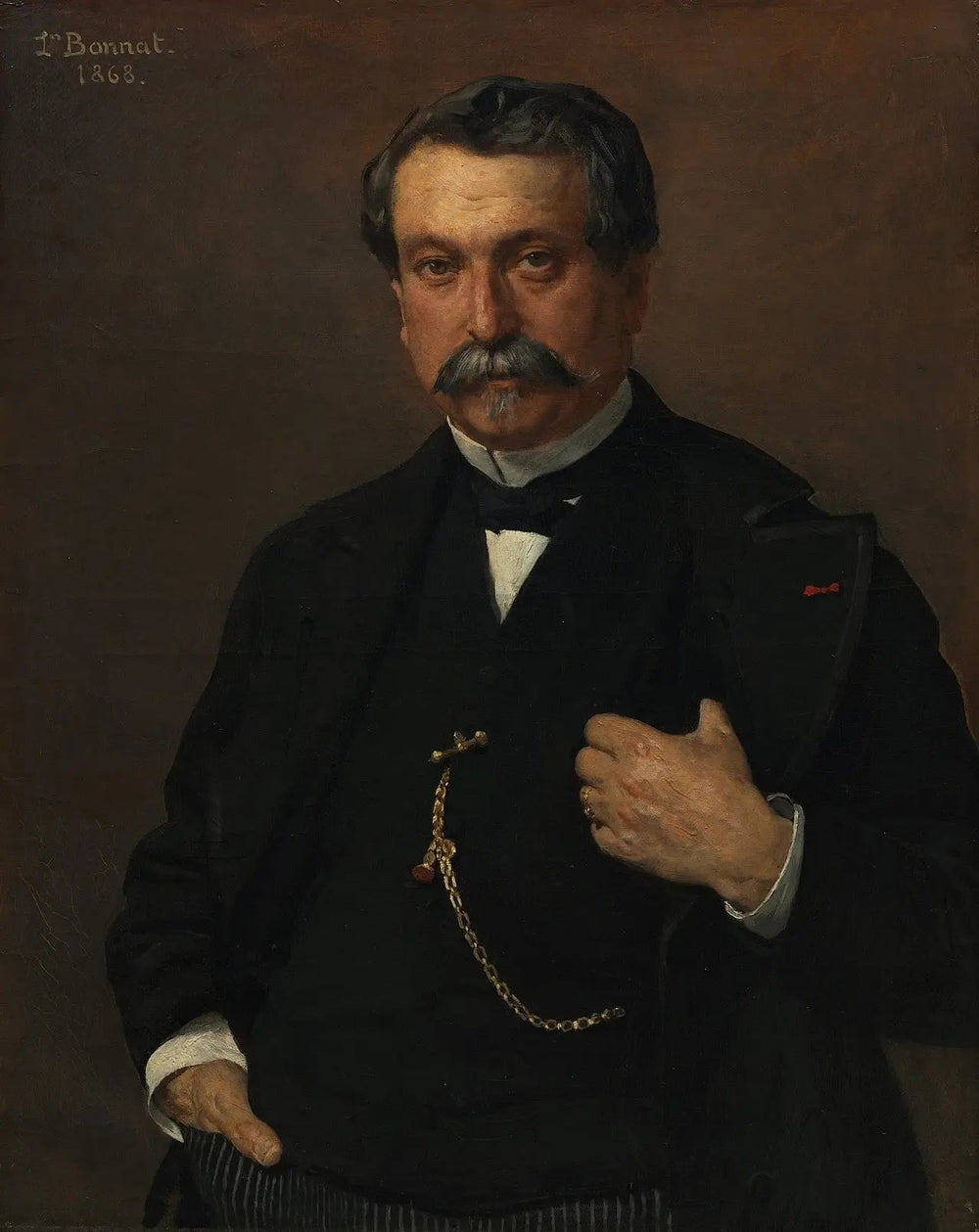 Portrait d’homme - Léon Bonnat image 1 tableau peint à l’huile sur toile