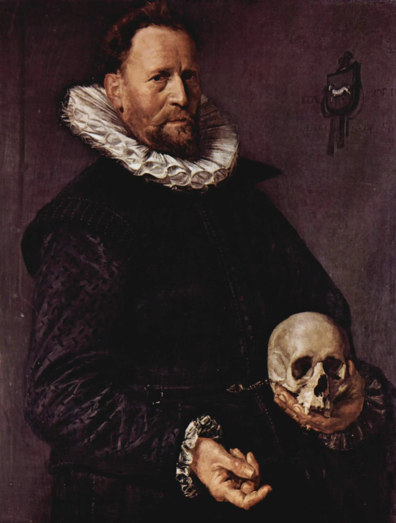 Portrait d'homme tenant un crâne - Frans Hals