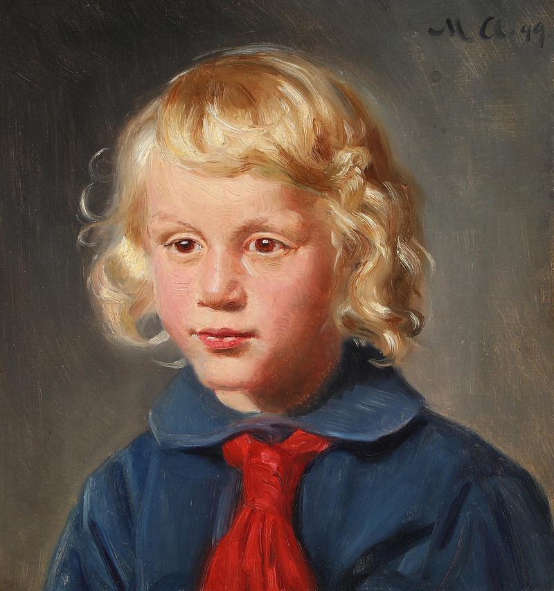Portrait d'Ib Kierulff à l'âge de 6 ans. - Michael Peter Ancher