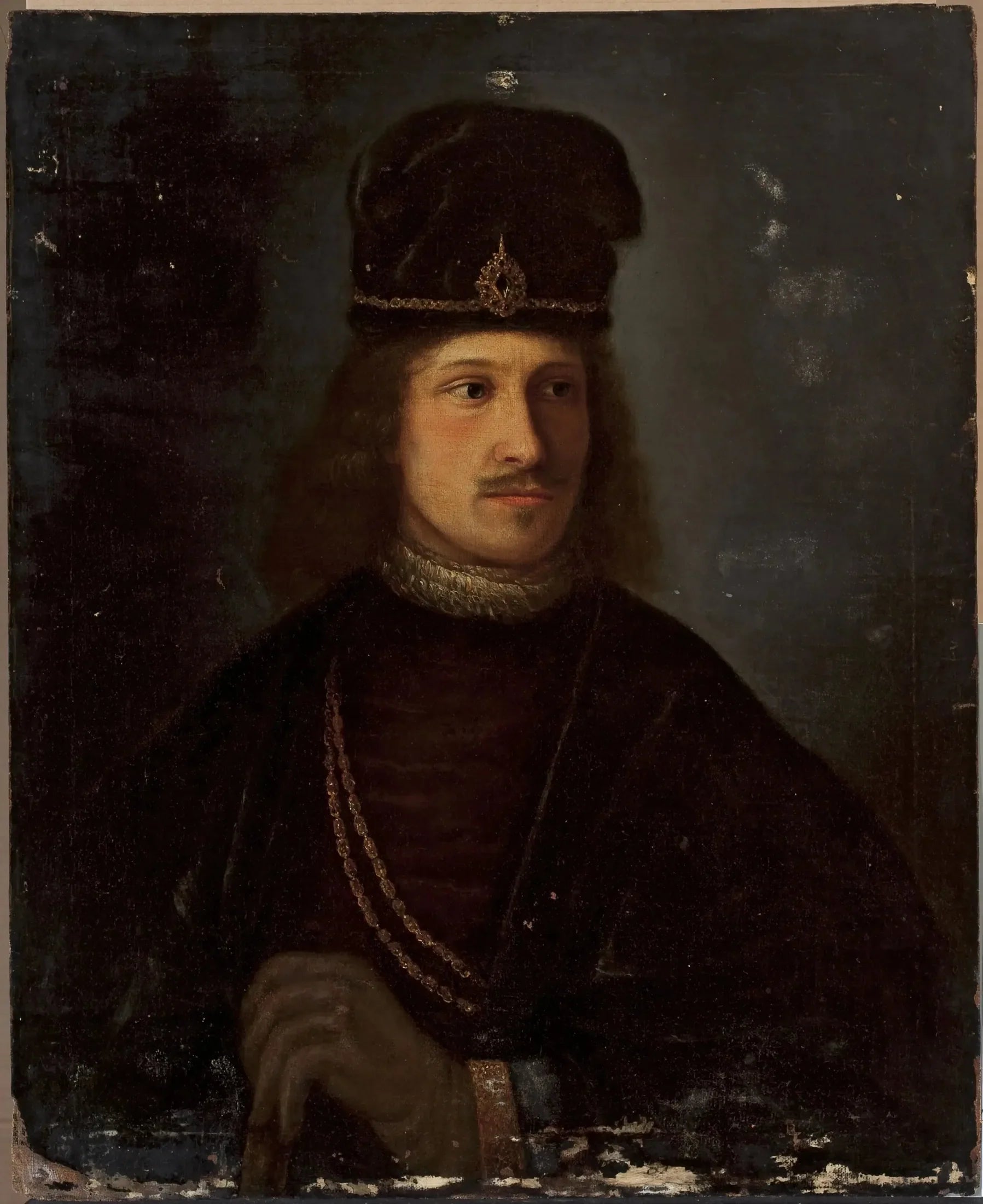 Portrait d'un homme portant une grande casquette - Rembrandt image 1 tableau peint à l’huile sur toile
