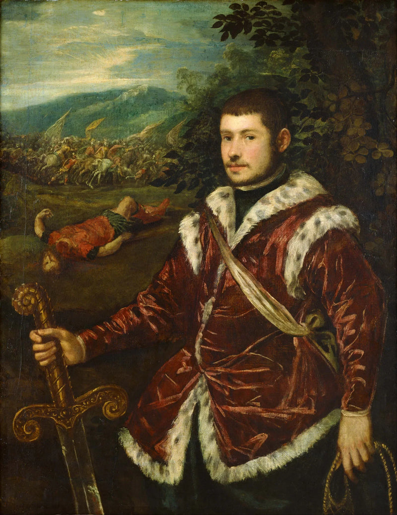 Portrait d'un jeune homme en David - Jacopo Tintoretto