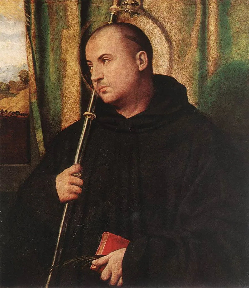 Portrait d'un moine bénédictin en saint Placidus - Alessandro Bonvicino